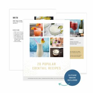 Three eBook images showing cocktails and recipes.