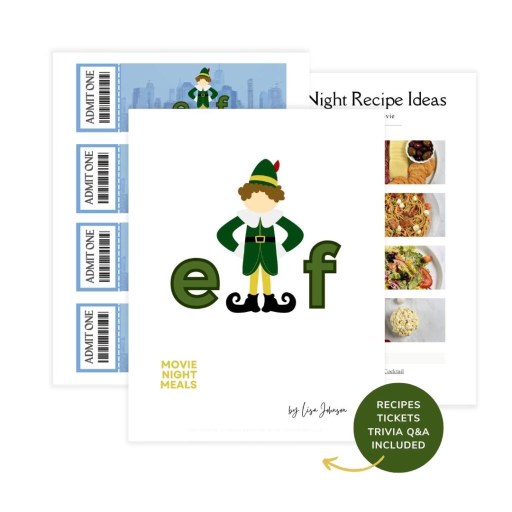 elf movie night meals mockup.