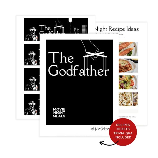 The Godfather movie night meals mockup.